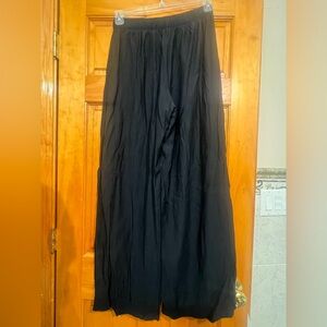 Abercrombie & Fitch Elegant Black Wide Leg Pants - Small (Long)